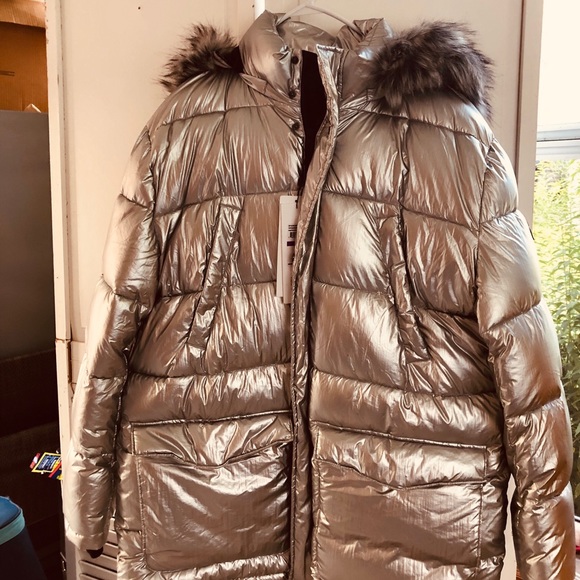 calvin klein jacket with fur hood